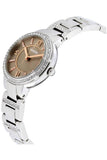 Fossil Virginia Taupe Dial Silver Steel Strap Watch for Women - ES4147