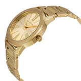 Michael Kors Hartman Quartz Gold Dial Gold Steel Strap Watch For Women - MK3490