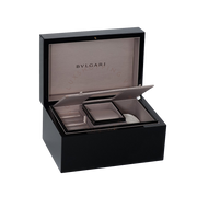 Bvlgari Divas Dream Quartz Diamonds Black Dial Black Leather Strap Watch for Women - DREAM102841