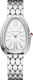 Bvlgari Serpenti Seduttori Diamonds Silver Dial Silver Steel Strap Watch for Women - SERPENTI103361