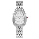 Bvlgari Serpenti Seduttori Diamonds Silver Dial Silver Steel Strap Watch for Women - SERPENTI103361
