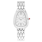 Bvlgari Serpenti Seduttori Quartz White Dial Silver Steel Strap Watch for Women - SERPENTI103141