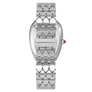 Bvlgari Serpenti Seduttori Diamonds Black Dial Silver Steel Strap Watch for Women - SERPENTI103449