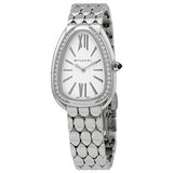 Bvlgari Serpenti Seduttori Diamonds Silver Dial Silver Steel Strap Watch for Women - SERPENTI103361