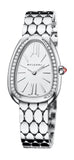 Bvlgari Serpenti Seduttori Diamonds Silver Dial Silver Steel Strap Watch for Women - SERPENTI103361