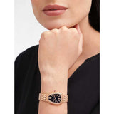 Bvlgari Serpenti Seduttori Diamonds Black Dial Rose Gold Steel Strap Watch for Women - SERPENTI103453