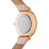 Daniel Wellington Petite Rouge Pink Dial Pink Leather Strap Watch For Women - DW00100511