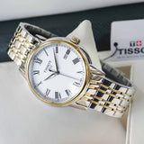 Tissot T Classic Carson Quartz White Dial Two Tone Steel Strap Watch for Men - T085.410.22.013.00