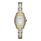 Fossil Molly Silver Dial Two Tone Steel Strap Watch for Women - ES3287