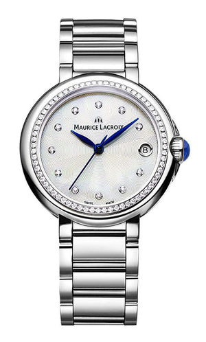 Maurice Lacroix Fiaba Diamonds Mother of Pearl Dial Silver Steel Strap Watch for Women - FA1004-SD502-170-1