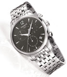 Jam Tangan Pria Tissot T Classic Tradition Chronograph Dial Hitam Tali Baja Perak - T063.617.11.067.00