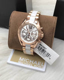 Michael Kors Bradshaw Silver Dial Two Tone Steel Strap Watch for Women - MK5907