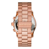 Michael Kors Bradshaw Quartz Blue Dial Rose Gold Steel Strap Watch For Women - MK5951