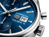 Tag Heuer Carrera Chronograph 41mm Blue Dial Silver Steel Strap Watch for Men - CBK2112.BA0715