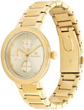 Tommy Hilfiger Joy Analog Gold Dial Gold Steel Strap Watch For Women - 1782536