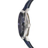 Versace V-Circle The Clans Edition Blue Dial Blue & Green Leather Strap Watch for Women  - VEBQ00118