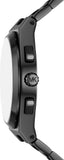 Michael Kors Lennox Chronograph Black Dial Black Steel Strap Watch For Men - MK9146