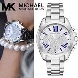 Michael Kors Bradshaw Quartz Silver Dial Silver Steel Strap Watch For Women - MK6320