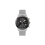 Hugo Boss Pilot Edition Black Dial Silver Mesh Bracelet Watch for Men - 1513886