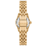 Michael Kors Lexington Three-Hand Blue Dial Gold Steel Strap Watch for Women - MK4802