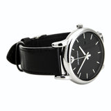 Emporio Armani Classic Quartz Black Dial Black Leather Strap Watch For Men - AR1692