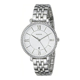 Fossil Jacqueline White Dial Silver Steel Strap Watch for Women - ES3631