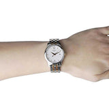 Tissot T Classic Tradition White Dial Two Tone Mesh Bracelet Watch for Women - T063.210.22.037.00