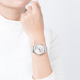 Michael Kors Nia Quartz Silver Dial Silver Steel Strap Watch For Women - MK3988