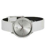 Calvin Klein Accent White Dial White Leather Strap Watch for Women - K2Y2Y1K6