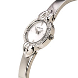 Bulova Crystal Pendant Silver Dial Silver Steel Strap Watch for Women - 96X111