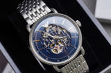 Emporio Armani Aviator Multifunction Blue Dial Silver Mesh Bracelet Watch For Men - AR60024