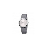 Calvin Klein Minimal Silver Dial Silver Mesh Bracelet Watch for Men - K3M211Y6