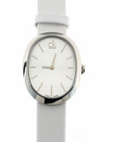 Calvin Klein Incentive White Dial White Leather Strap Watch for Women - K3P231L6