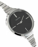 Calvin Klein Lively Black Dial Silver Steel Strap Watch for Women - K4U23121