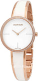 Calvin Klein Seduce Seduction White Dial Two Tone Steel Strap Watch for Women - K4E2NX1T