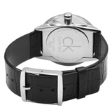 Calvin Klein Accent Black Dial Black Leather Strap Watch for Men - K2Y211C3