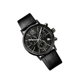 Calvin Klein Post Minimal Chronograph Black Dial Black Leather Strap Watch for Men - K7627401