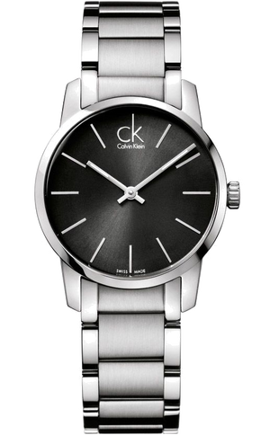 Calvin Klein City Grey Dial Silver Steel Strap Watch for Women - K2G23161