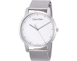 Calvin Klein City Chronograph White Dial Silver Mesh Bracelet Watch for Men - K2G2G126