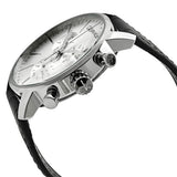 Calvin Klein City Chronograph Silver Dial Black Leather Strap Watch for Men - K2G271C6