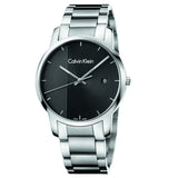 Calvin Klein City Chronograph Black Dial Silver Steel Strap Watch for Men - K2G2G14Y