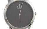 Calvin Klein Minimalist Black Dial Silver Mesh Bracelet Watch for Men - K3M2112X