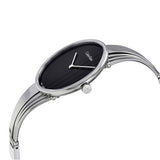 Calvin Klein Drift Black Dial Silver Steel Strap Watch for Women - K6S2N111