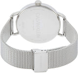 Calvin Klein Even Black Dial Silver Mesh Bracelet Watch for Women - K7B21121