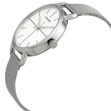 Calvin Klein Even White Dial Silver Mesh Bracelet Watch for Women - K7B23126