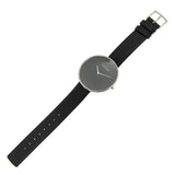 Calvin Klein Full Moon Black Dial Black Leather Strap Watch for Women - K8Y231C1