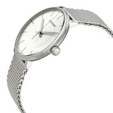 Calvin Klein White Dial Silver Mesh Bracelet Watch for Women - K8M21126