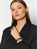 Calvin Klein Rebel Black Dial Black Leather Strap Watch for Women - K8P236C1