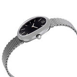 Calvin Klein Incentive Black Dial Silver Mesh Bracelet Watch for Women - K3P23121