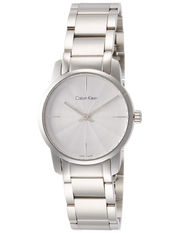 Calvin Klein City White Dial Silver Steel Strap Watch for Women - K2G23146